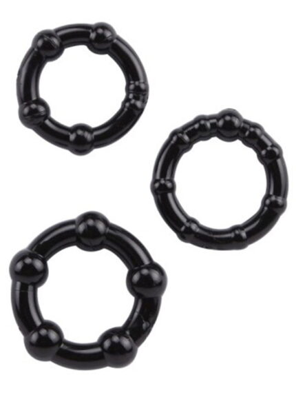Stay Hard 3'lü Penis Halkası Siyah