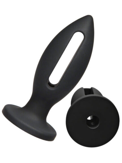 King By Doc Johnson Lube Luge Plug 4" Black