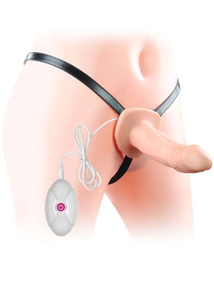 Unisex İçi Boş Belden Bağlamalı Titreşimli Penis 16.5 cm