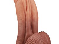 Çift Katmanlı Platinyum Silikon Dildo 25 cm