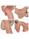LoveToy Çift Katmanlı Platinyum Silikon Realistik Dildo 18 cm-15039