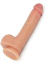 LoveToy Çift Katmanlı Isıtmalı Şarjlı Döner Başlı Titreşimli Realistik Dildo 21.5 cm-15084