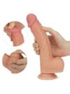 LoveToy Çift Katmanlı Isıtmalı Şarjlı Döner Başlı Titreşimli Realistik Dildo 21.5 cm-15085