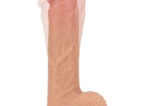 LoveToy Çift Katmanlı Isıtmalı Şarjlı Döner Başlı Titreşimli Realistik Dildo 21.5 cm