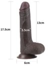 LoveToy Sliding Çift Katmanlı Realistik Dildo 17.5 cm Siyah-15058