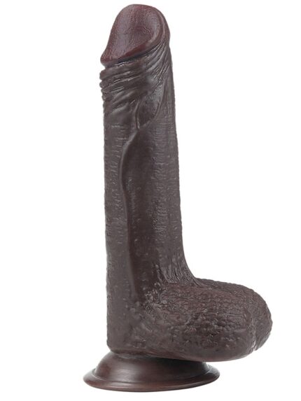 LoveToy Sliding Çift Katmanlı Realistik Dildo 17.5 cm Siyah