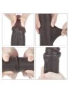 LoveToy Sliding Çift Katmanlı Realistik Dildo 23 cm Siyah-15067