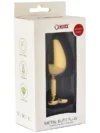 Kalp Mücevherli Çelik Gold Anal Plug Büyük Boy