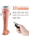 SHEQU Jihad Knight Döner Başlı Uzaktan Kumandalı Şarjlı Realistik Dildo 25.5 cm-15250