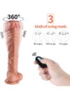 SHEQU Jihad Knight Döner Başlı Uzaktan Kumandalı Şarjlı Realistik Dildo 25.5 cm-15251