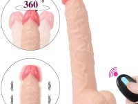 SHEQU Jeff Swaying Uzaktan Kumandalı Şarjlı Döner Başlı Titreşimli Realistik Dildo 23 cm