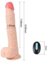SHEQU Jeff Swaying Uzaktan Kumandalı Şarjlı Döner Başlı Titreşimli Realistik Dildo 23 cm-15217