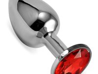 Steel Metal Jeweled Butt Plug Large