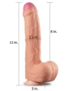 Çift Katmanlı Platinyum Silikon Realistik Dildo 28 cm - Görsel 3