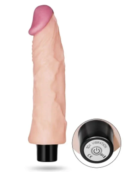 Lovetoy 8" REAL SOFTEE Titreşimli Et Dokusunda Vibratör 20 cm