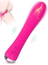 Isıtmalı Güçlü Şarjlı Titreşimli Esnek Silikon Vibratör 17.5 cm