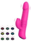 Isıtmalı İleri Geri ve Dönme Hareketli Şarjlı Tavşan Vibratör 22 cm