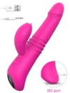 Isıtmalı İleri Geri ve Dönme Hareketli Şarjlı Tavşan Vibratör 22 cm