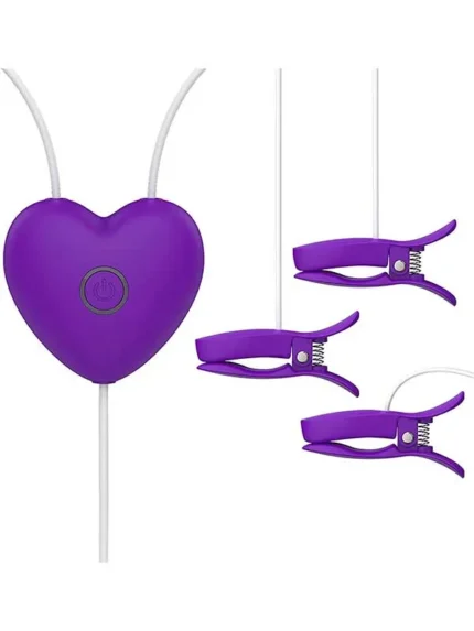 Titreşimli Şarjlı Vajina ve Göğüs Klipsi 3'lü