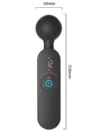 Isıtmalı Şarjlı 12 Titreşim Modlu Wand LCD Ekranlı Vibratör 22 cm - Görsel 4