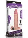 X Tender Titreşimli Realistik Penis Kılıfı 4 cm Uzatmalı - Görsel 5