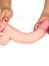 9" Dual Layer Oynar Derili Realistik Penis 23 cm - Görsel 4