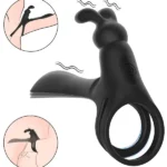 Titreşimli ve Klitoris Uyarıcılı Şarjlı Penis Halkası