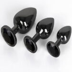 NOXXX Siyah Alüminyum Anal Plug 3'lü Set
